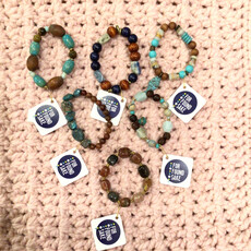 For Found Sake Gemstone Stretch Bracelet