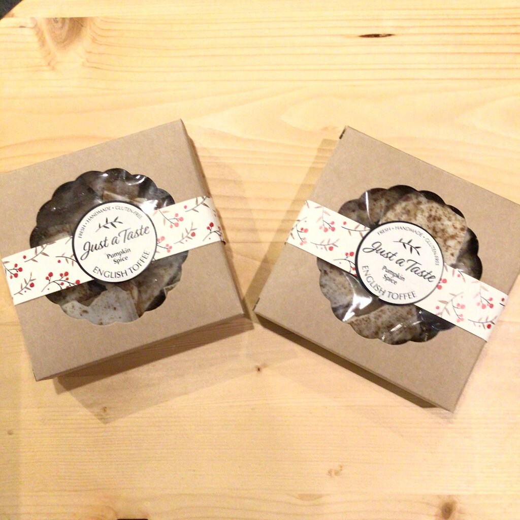 Just A Taste Pumpkin Toffee Gift Box (Quarter Pound) 12.00