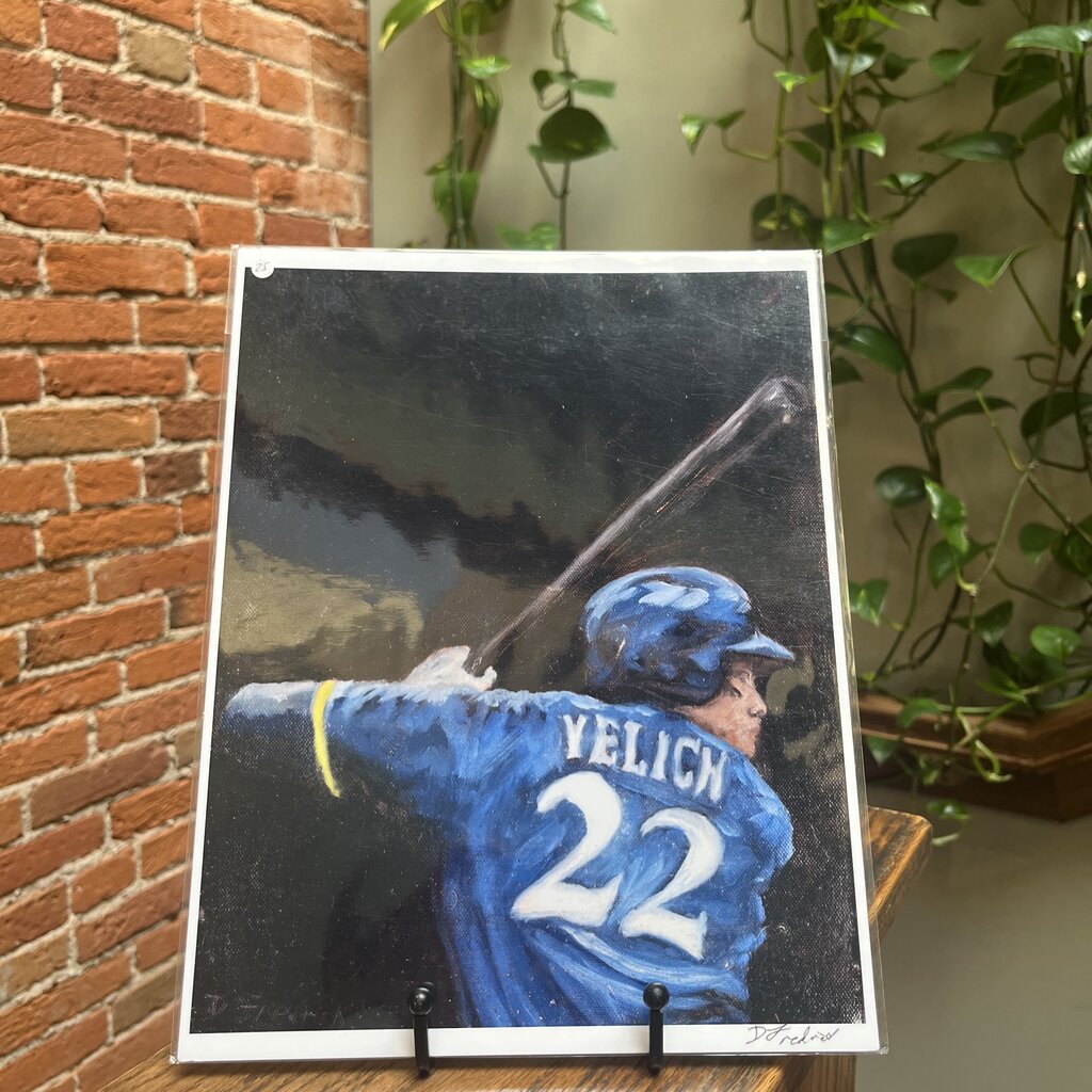 D Fredrick Creations LLC 8.5x11 Print - Yelich at Bat