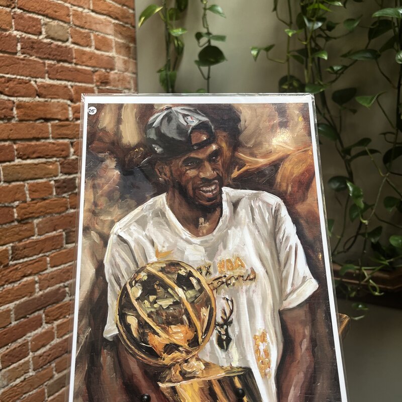 D Fredrick Creations LLC 11x17 Print - Khris Middleton 2021 Champion