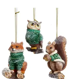 Kurt S. Adler Inc Ornament - Winter Green Animals Assorted