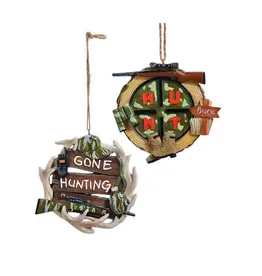 Kurt S. Adler Inc Ornament - Hunting Sign Assorted