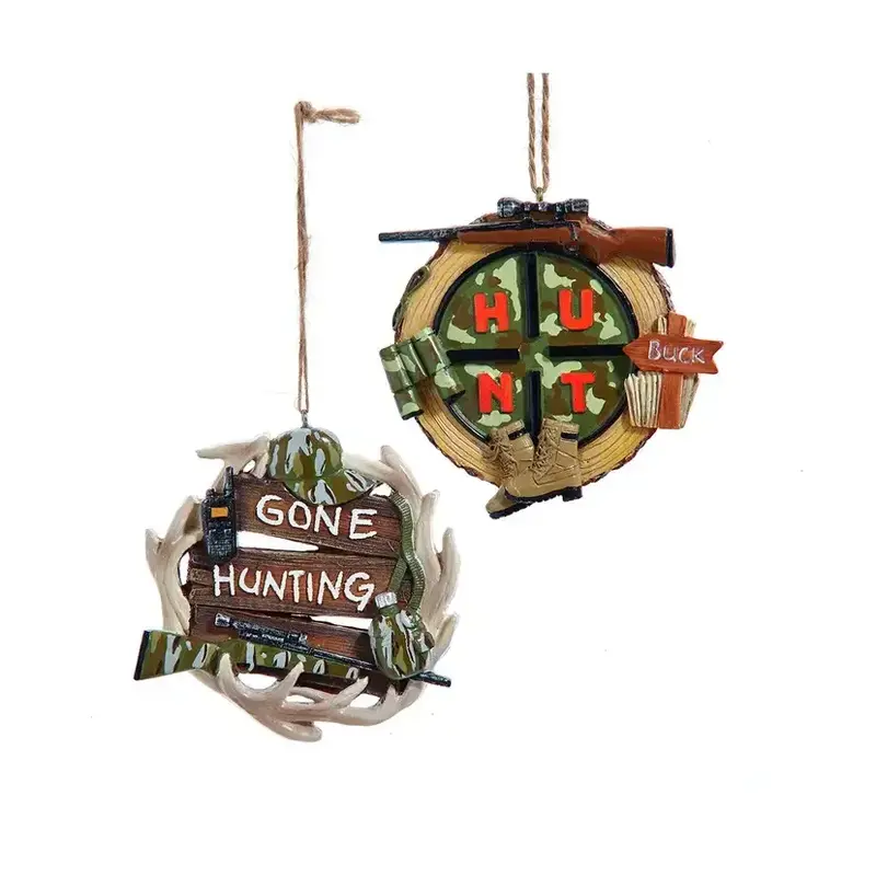 Kurt S. Adler Inc Ornament - Hunting Sign Assorted
