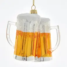 Kurt S. Adler Inc Ornament - Glass Beer Mugs "Cheers"