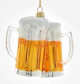 Kurt S. Adler Inc Ornament - Glass Beer Mugs "Cheers"