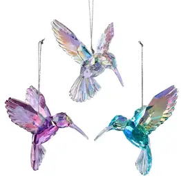 Kurt S. Adler Inc Ornament - Acrylic Irid Hummingbird Assorted