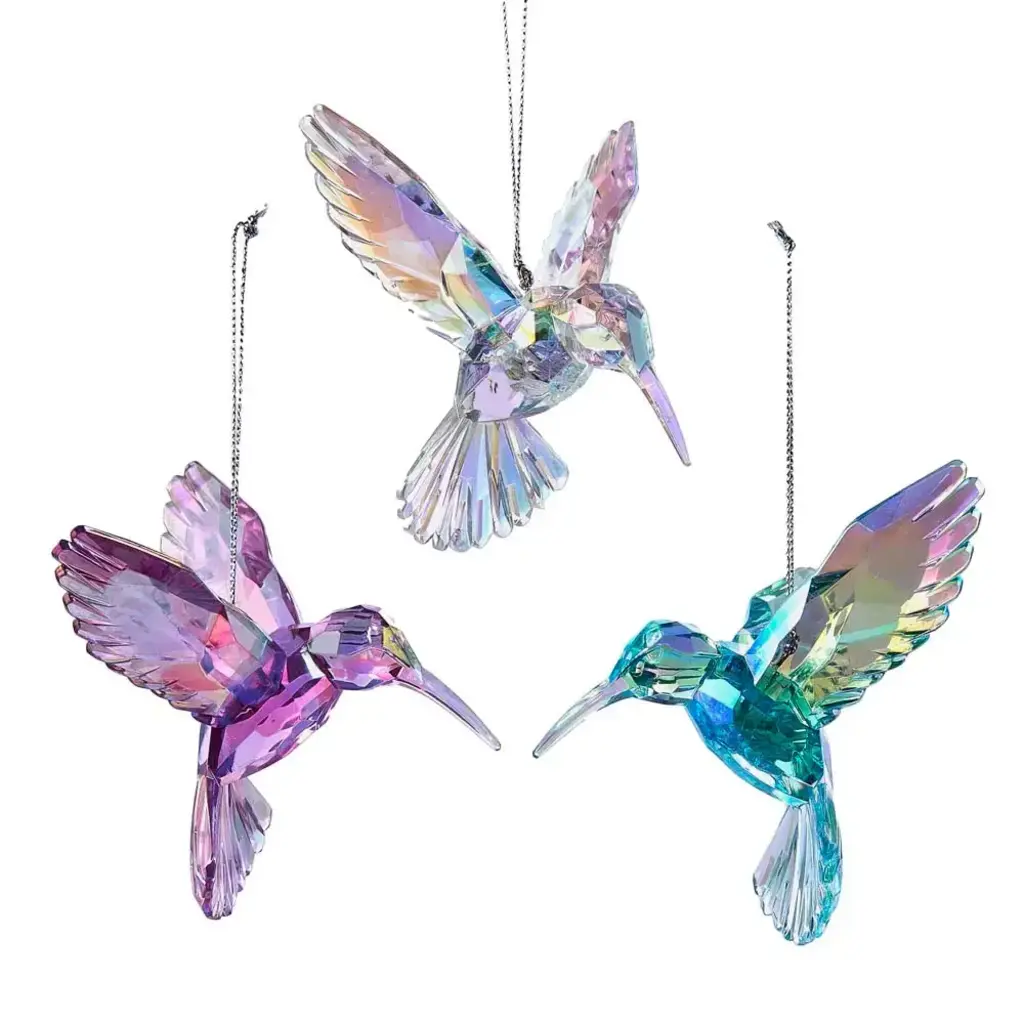 Kurt S. Adler Inc Ornament - Acrylic Irid Hummingbird Assorted