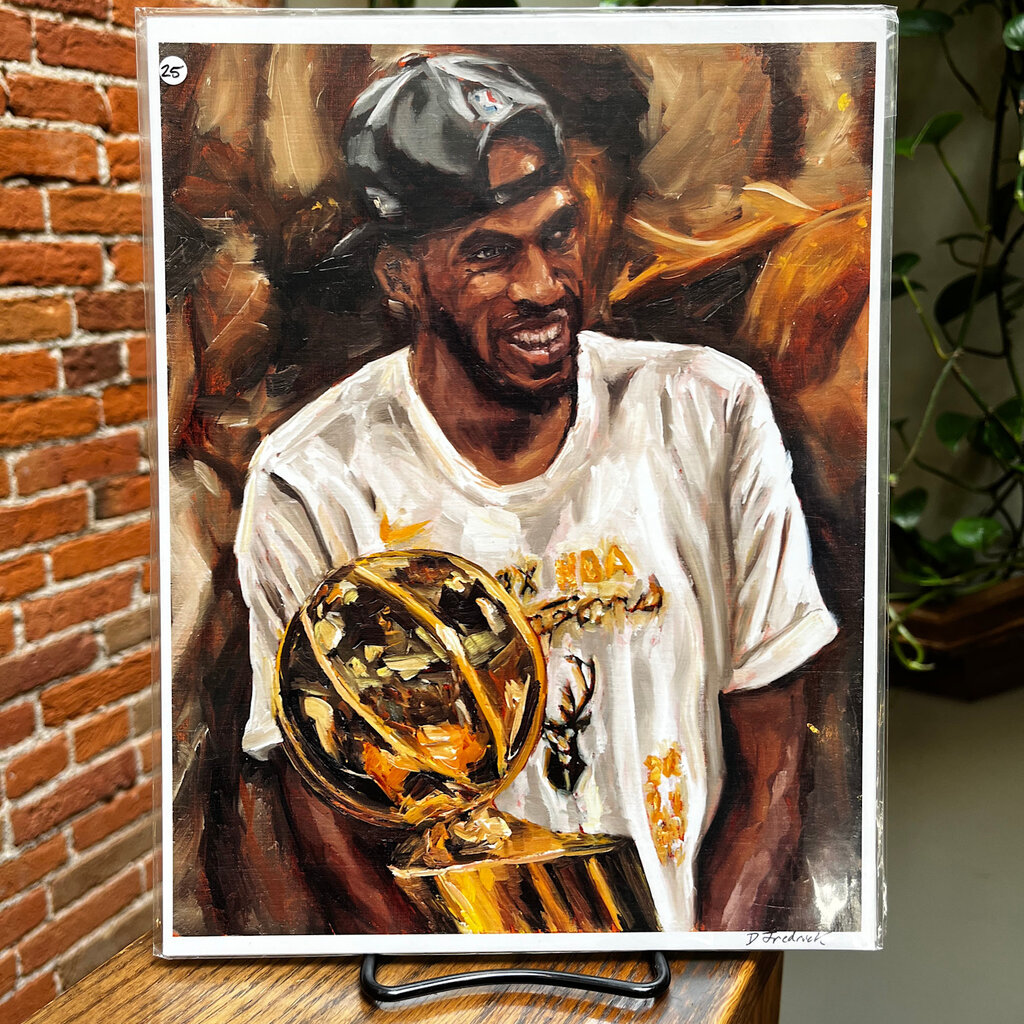 D Fredrick Creations LLC 8.5x11 Print - Khris Middleton 2021 Champion