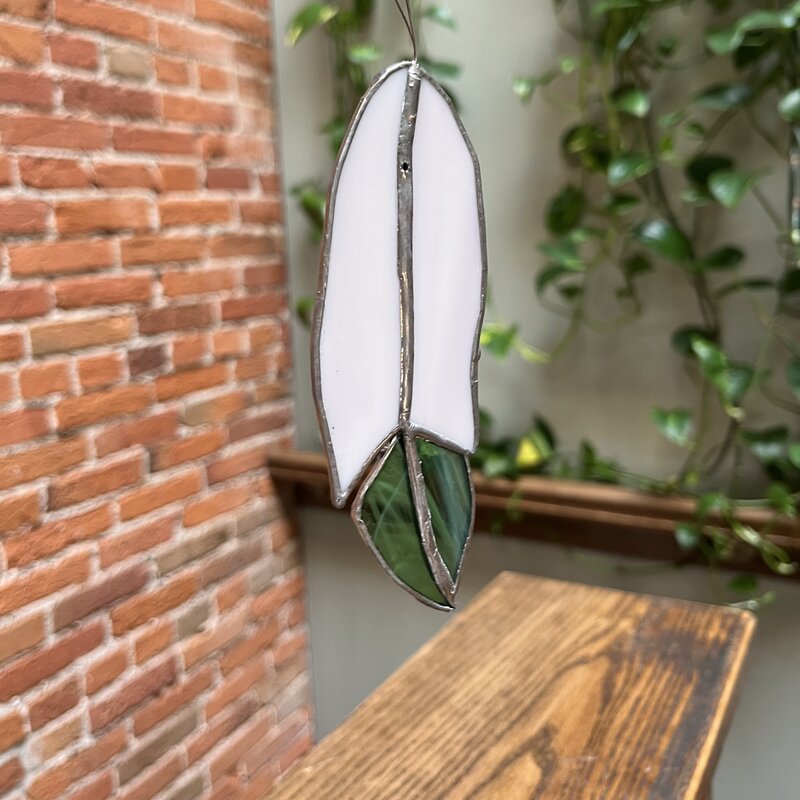 Nancy Jackson Stained Glass -  Feather