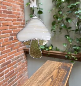 Nancy Jackson Stained Glass -  Mushroom on Stake