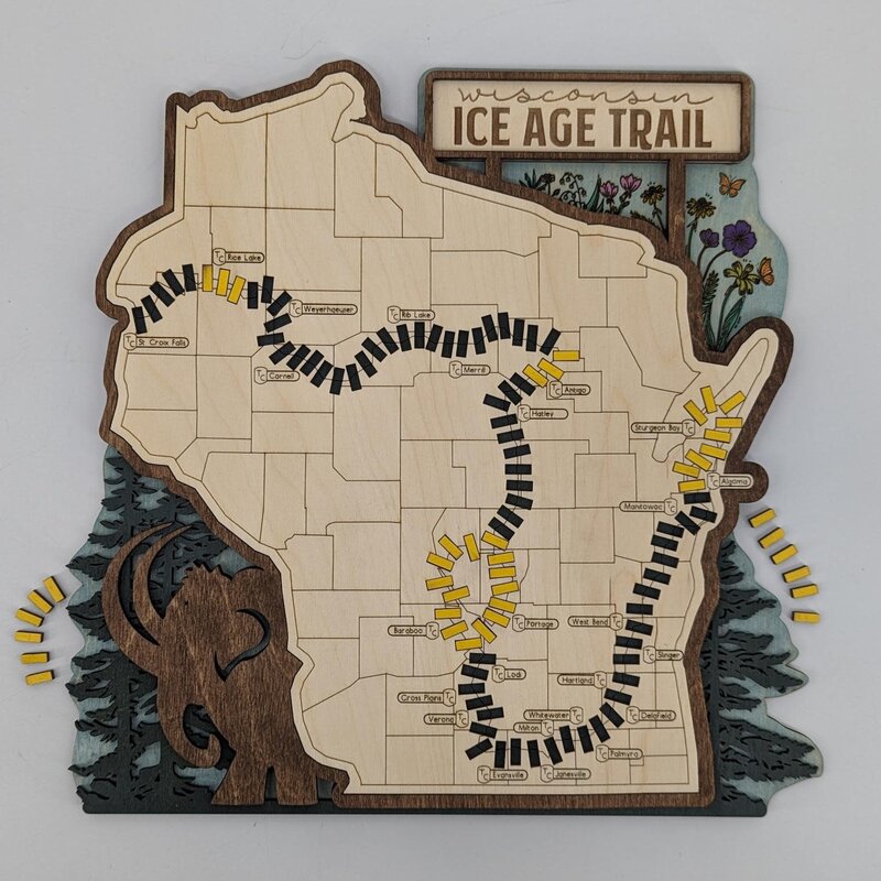 Makery Maven Co Wisconsin Ice Age Trail Board