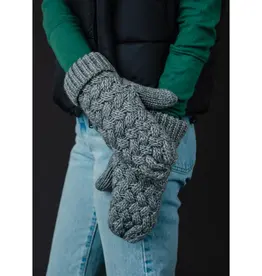 Gray Knit Mittens