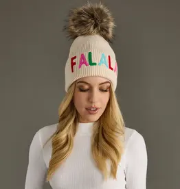 Beige Fa La La Knit Pom Hat