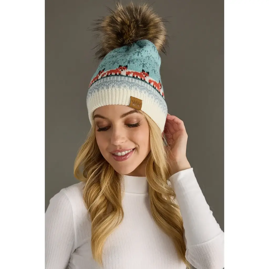 Lt. Blue Fox Pattern Hat