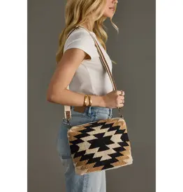 Cream, Black & Tan Western Crossbody