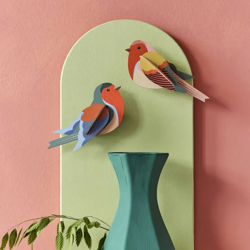 Studio Roof Wall Decoration - Robins, Set of 2