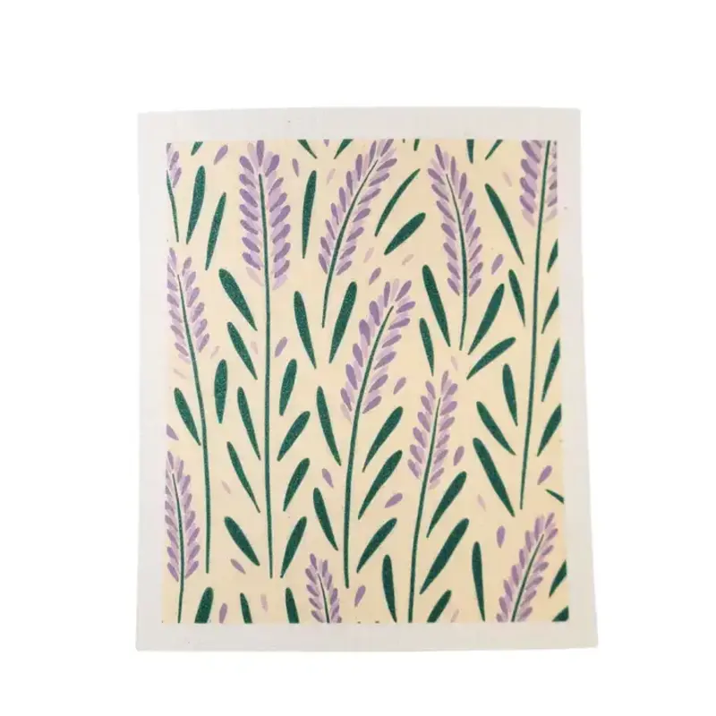 Driftless Studios Lavender Patterned Swedish Dishcloths - Sponge Cloths