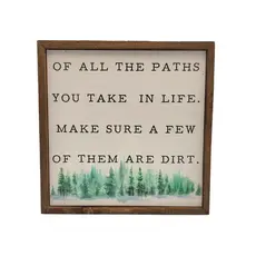 Driftless Studios Of All the Paths Hiking Sign