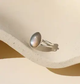 Token (Faire) Ember Moonstone Ring - Sterling Silver, Size 6
