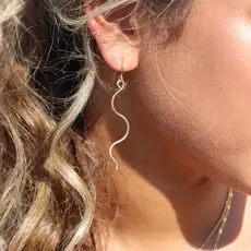 Token (Faire) Sidewinder Earrings - Long, Sterling Silver