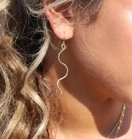 Token (Faire) Sidewinder Earrings - Long, Sterling Silver