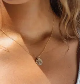 Token (Faire) Moon Drop Necklace - 20", 14k gold fill