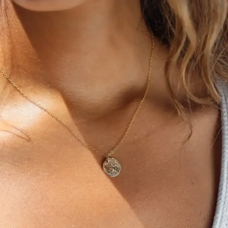Token (Faire) Moon Drop Necklace - 20", 14k gold fill