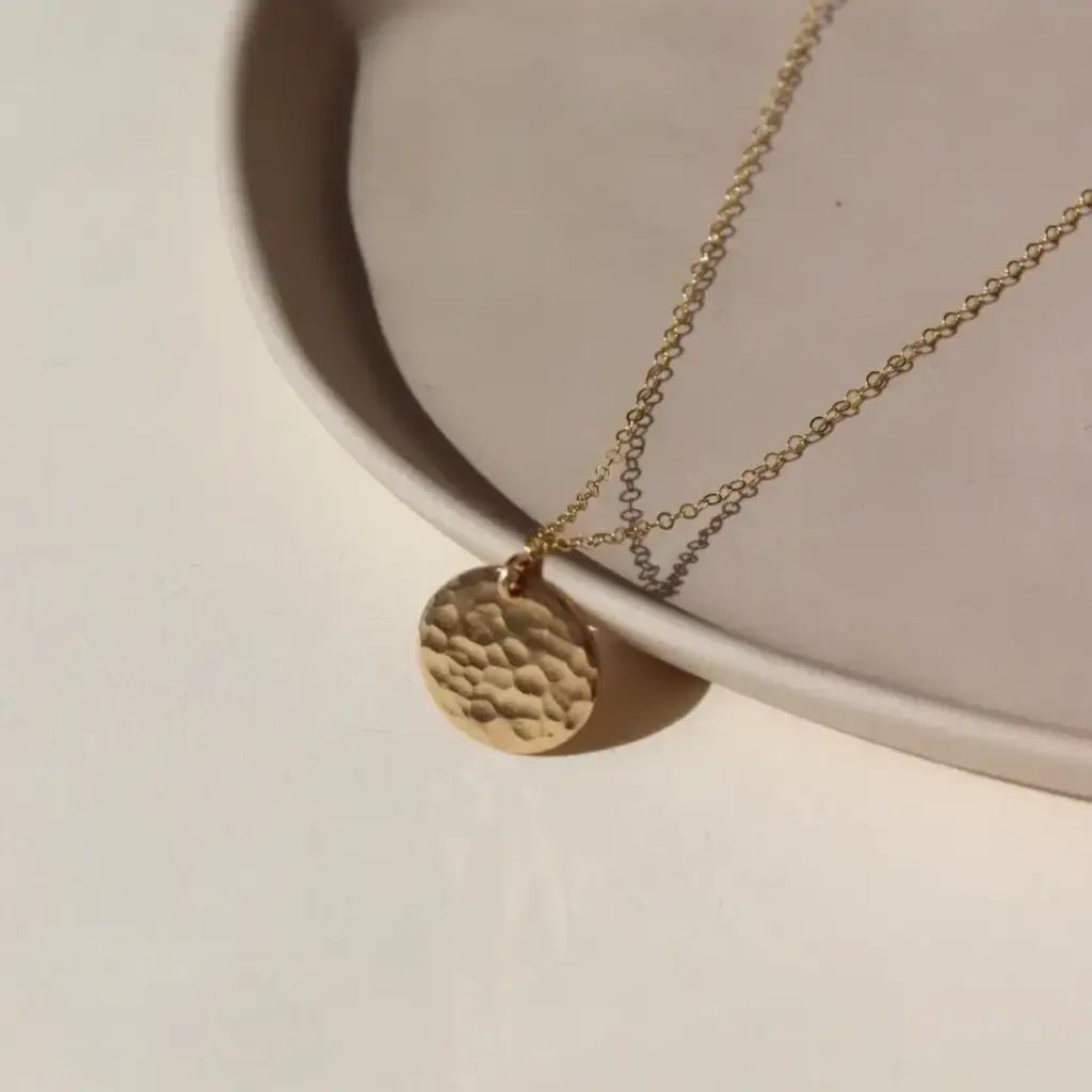 Token (Faire) Moon Drop Necklace - 20", 14k gold fill