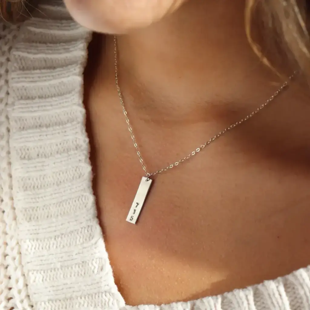 Token (Faire) Token Jewelry - Area Code Necklace - 18", Sterling Silver