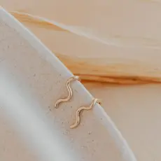 Hello Adorn Jewelry Hello Adorn  - Tiny Wave Ear Climbers (Gold)