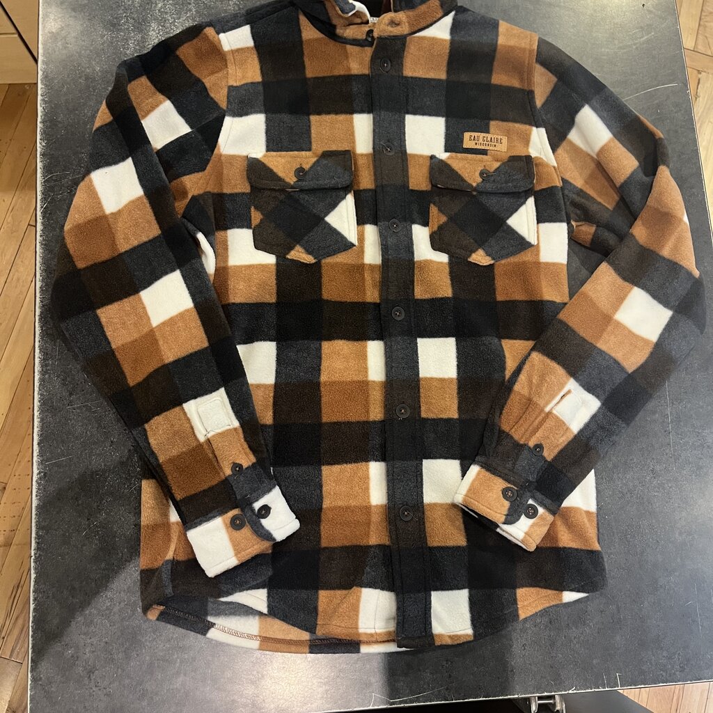 Artisans Eau Claire Button Up - Black/Camel Plaid