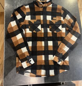 Artisans Eau Claire Button Up - Black/Camel Plaid