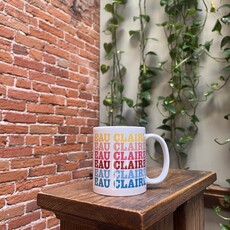 Rock Scissor Paper Eau Claire Supergraphic Name Drop - Ceramic Mug (Sunset)