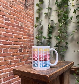 Rock Scissor Paper Eau Claire Supergraphic Name Drop - Ceramic Mug (Sunset)