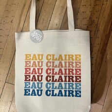 Rock Scissor Paper Eau Claire Supergraphic Name Drop - Totebag (Sunset)