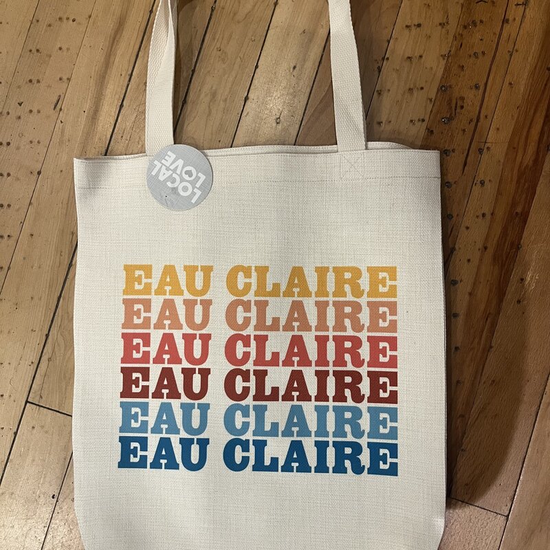 Rock Scissor Paper Eau Claire Supergraphic Name Drop - Totebag (Sunset)