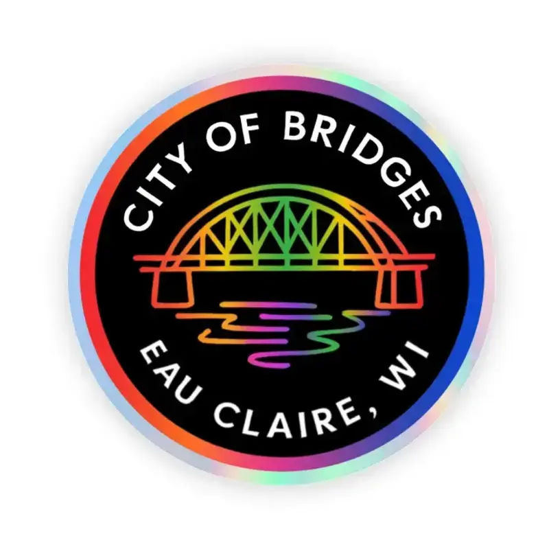 Jones Sticker Co City of Bridges Holographic Sticker