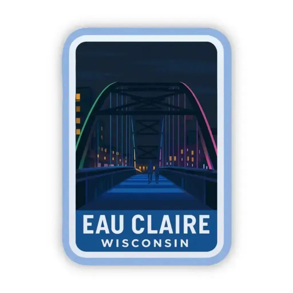 Jones Sticker Co Eau Claire Rainbow Bridge Sticker