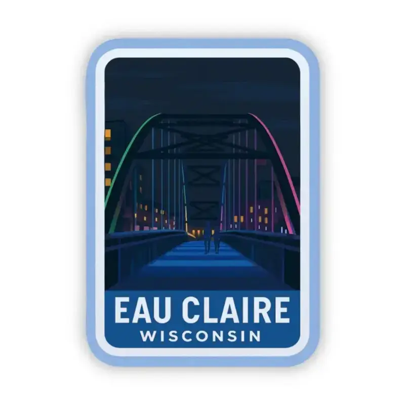 Jones Sticker Co Eau Claire Rainbow Bridge Sticker