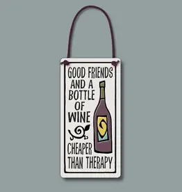 Macone Clay / Spooner Creek Cheaper Than Therapy - Wall Art / Wine Tag