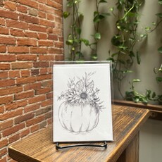 Bresina Nadine Greeting Card- Pumpkin with Sunflower