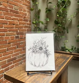 Bresina Nadine Greeting Card- Pumpkin with Sunflower