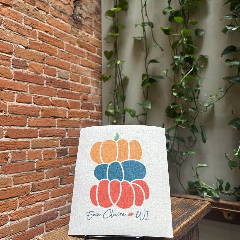 First & Foremost Eau Claire Pumpkin Trio Swedish Dishcloth