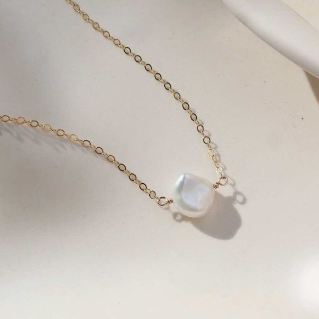 Freshwater Pearl Necklace - 14k Gold Fill