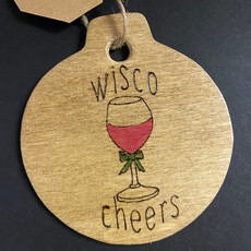 Bonni Knight Wisco Cheer Ornaments Round