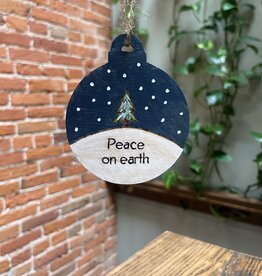 Wisco Cheer Wisco Cheer Round Peace Tree Ornament