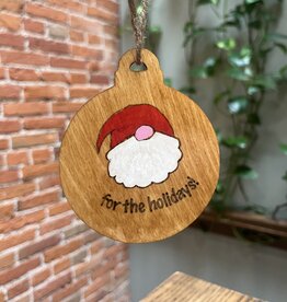 Wisco Cheer Wisco Cheer Round Gnome Ornament