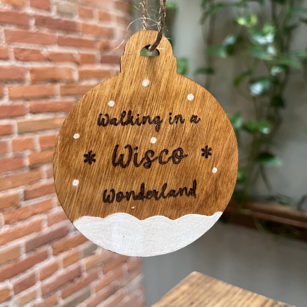 Wisco Cheer Wisco Cheer Round Wisco Wonderland Ornament