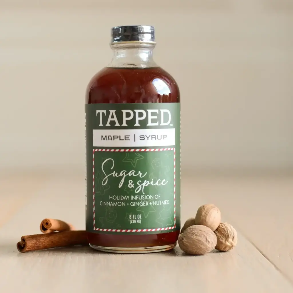 Tapped Maple Syrup Sugar & Spice - Holiday Infused Maple Syrup