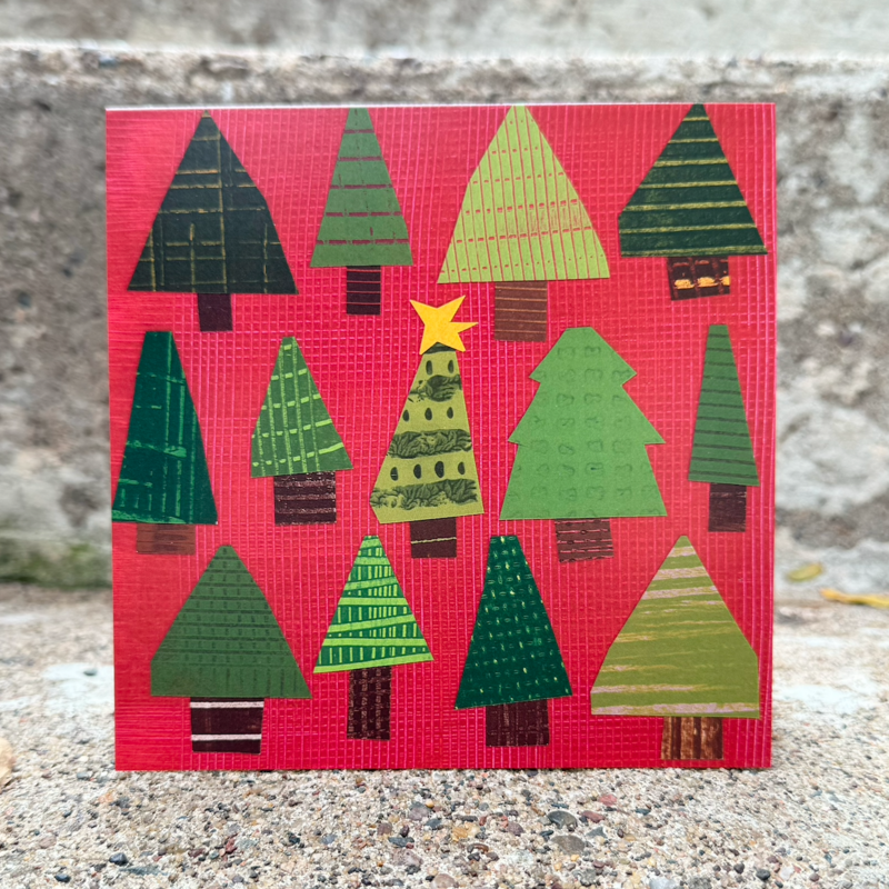 Jeanne Styczinski Greeting Card - Holiday Trees